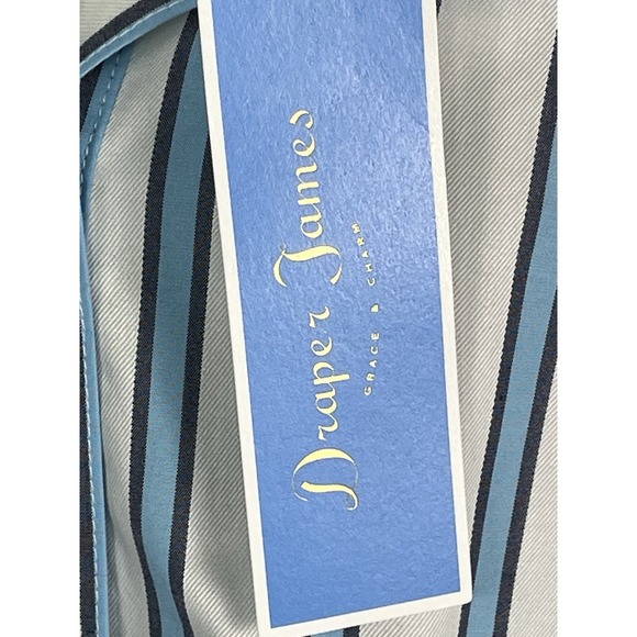 NWT Draper James Blue White Striped Belted Button Down Shirt Dress Size 12 - Picture 5 of 13